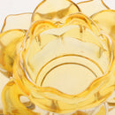 Buddhism Worship Lotus Flower Crystal Candle Holders Home Decoration Amber
