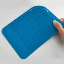 Hairdressing Hair Straightener Heat-resistant Hair Irons Silicone Mat Blue