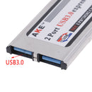 2 Ports USB 3.0 express card expresscard 34mm/54mm hidden adapter for laptop FT