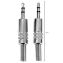 2pcs 3.5mm 1/8in Stereo Male Audio TRS Plated Jack Plug Adapter Connectors A