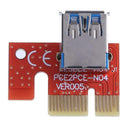 PCI Express Riser Card 1x to 16x USB3.0 Cable Power Wire for Bitcoin Mining