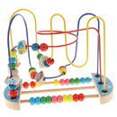 Wooden Space Bead Maze Roller Coaster, Activity Cube Educational Abacus Beads