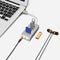 USB Typc C to 3 port USB 2.0 hub splitter TF card SD card Reader gray