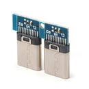 6* USB 3.1 Type C Male DIY Solder Cable Plug Connector Socket Attached PC Board