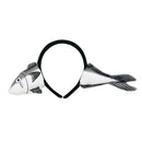 Funny Dead Fish Headband Halloween Party Spooky Cross-Head Hairband(Salted
