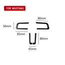3pcs/set Carbon Fiber Steering Wheel Stickers Trim Cover for Ford Mustang 15-17