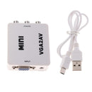 1080P Mini VGA to AV RCA Converter with 3.5mm Audio VGA2AV/CVBS for HDTV PC
