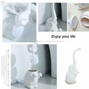 Elephant Toilet Brush,Bathroom Soft Bristled Toilet Brush Detachable Elepha