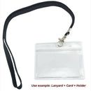 Plastic Horizontal Name Tag Badge ID Card Holders, 50-Piece, Clear N6W3