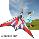 Huge Rainbow Delta Kites for Kids & Adults-47" Wide w/ Stripe Board & Long Favor