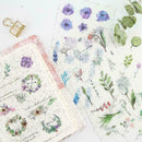 6pcs Natural Decorative Adhesive Stickers Diary Stationery DIY Scrapbooking X5G1