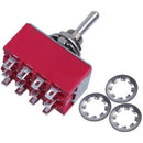 3pcs Toggle switch MTS-403 4PDT ON-OFF-ON 3 Files 12 Feet 6A 125VAC 2A 250V N1D3