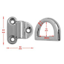 2pcs 316 Stainless Steel Marine Boat Folding Pad Eye for Truck Tie Down Pad