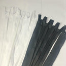 10Pcs Invisible Nylon Closed End Zip Zipper for Tailor Sewing Black White