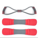 Ladies' Fitness Jump Rope Suit Grip Rally Dumbbell Exercise Equipment Gray Red