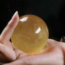 Natural Citrine Quartz Crystal Sphere Ball Healing 40mm Ball Stones Decor Gifts