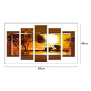 Elephant 5D DIY Full Drill Diamond Painting 5-pictures Combination Kit Gift