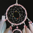 Feather Crafts Dream Catcher Brown Wind Chimes Handmade Dreamcatcher NetB Hn