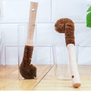 Coconut Fiber Brown Kitchen Cleaning Brush Non-Stick Brush Dish Washing Cup