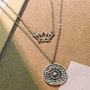 Bohemian Statement Multilayer Chain Choker Long Necklace Women Pendant LJ