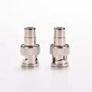 2 X BNC Male Plug to RCA Female Jack Coax Cable CCTV Video Adapter Connector Gw