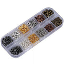 1 Box 6 Colors Mixed Lobster Clasp Hook 12mm / 5mm Open Jump Ring DIY Jew CVT
