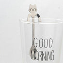 Stainless Steel Cat Coffee Drink Spoon Tableware Kitchen Supplies Hanging c D2S1