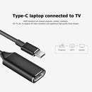 Type-C to HDMI Adapter Aluminum Alloy 4K 2K 30Hz HD HDMI Converter (Black) A