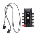 10Way 4-pin pc cpu pwm cooling fan controller hub sata power socket splitter M&E