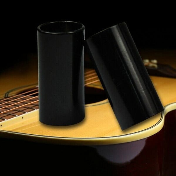1pc Guitar Slide Black Stainless Steel Finger Knuck