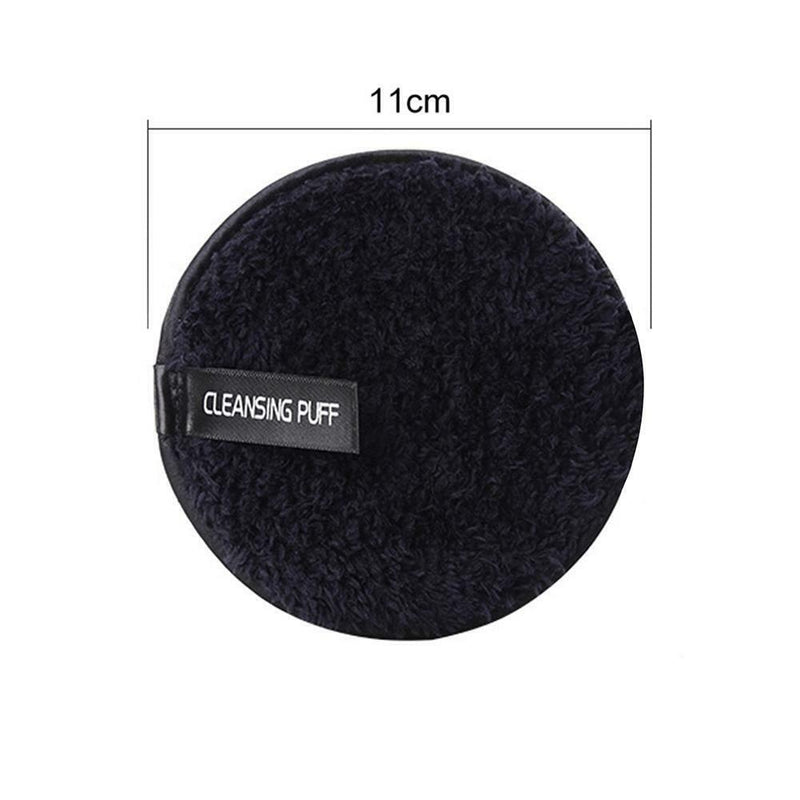 Soft Makeup Remover Puff Sponge Face Cleansing Powder Puff Pads (Black) A