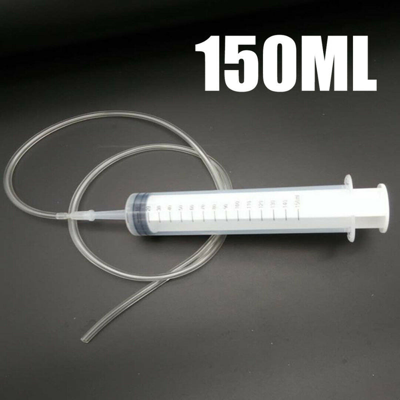 Large 150ML Plastic Hydroponics Nutrient Measuring Syringe with 70cm Tube Set