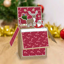 2pcs DIY Santa Claus Series Christmas Stamp Cutting Dies Silicone Seal (C) A
