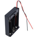 On/Off Switch 3 x 1.5V AA Battery Cell Case Lead Black w Cap Q8Y8