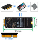 mSATA SSD to SATA 7+17 Pin Converter Card for Macbook Pro Retina 2012/iMac