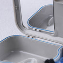 Denture false teeth storage box case with mirror and clean brush appliance 3C