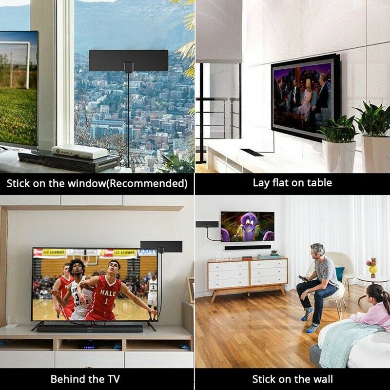 2018 Version TV Antenna, Indoor Digital HDTV Antenna Amplified 80 Mile Rang Q3G1