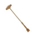 Beige Wooden Double Ends Back Scratcher Hammer Massager