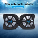 For Notebook PC Portable Folding USB Powered Laptop Cooler Dual Fan Cooling Pad
