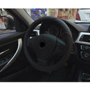 15''/38cm Black Anti-slip Car Steering Wheel Cover Microfiber Leather Universal