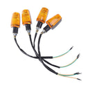 4Pcs/set 12V Universal Motorcycle Turn Signal Indicator Light Turning LampB Ew