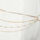Women Belly Body Chains Bohemian Multilayers GoldColor WaistChain Body JewelryBX