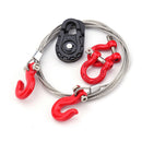 3 in 1 RC Truck Rescue Equipment Winch Snatch Block D-Ring Trailer Shackles Hook