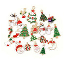 21 pcs Mixed Enamel Plated Christmas Charm Jewellery DIY Making Pendant Findings