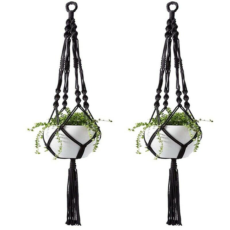 Plant-Linked Indoor And Outdoor Hanging Flowerpot Basket Cotton Rope, Garla