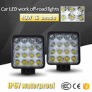 48W Vehicel Headlights 16LEDs Cool White Light Bar 4inch Vehicle Work Light New