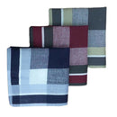 12pcs Plaid Handkerchiefs Classic Soft Hanky  Square Formal Kerchief 16''