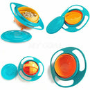 Kids Children Solid Feeding Flying Saucer Shape 360 Rotate Spill-Proof Bowl