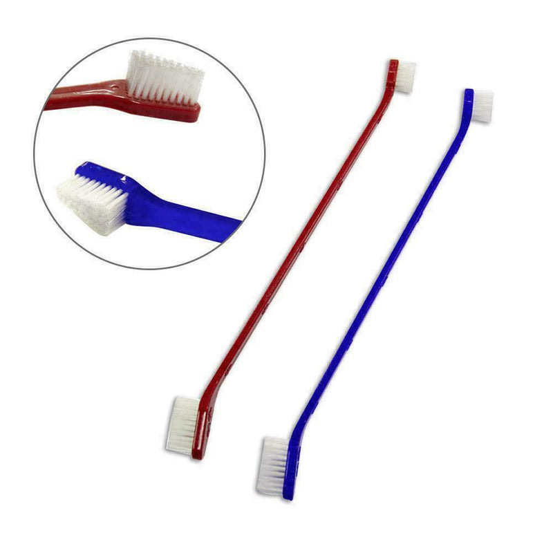 2Pcs Safe Plastic Pet Cat Dog Clean Teeth Dual Oral Supplies Cleaning Pet C9R7