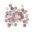 50pcs/set Retro Clock Wooden Buttons 2 Holes Painted Mini Wooden Buttons CrafJME